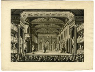 Antique Master Print-THEATRE-INTERIOR-GOTHIC-PALACE-De Wit-Jonxis-Waldorp-1787