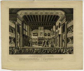 Antique Master Print-OLDFASHIONABLE ROOM-THEATRE-SET-Brouwer-Barbiers-1787