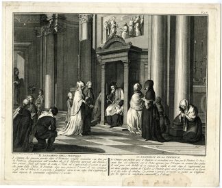Antique Master Print-SACRAMENT-PENANCE-CONFESSION-Baratti-Novelli-c.1750-1800