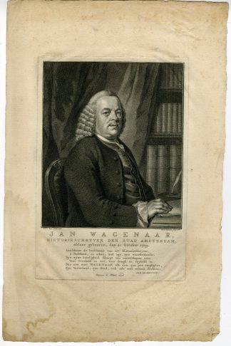 Antique Master Print-JAN-WAGENAAR-HISTORIAN-PORTRAIT-Houbraken-Buys-1766
