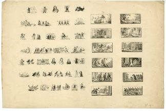 Antique Print-NARRATIVE-VIGNETTE-SHEET-SATIRE-HISTORY-Anonymous-ca. 1820-1850
