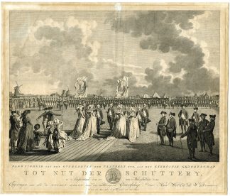 Antique Master Print-BANNER TRANSFER-AMSTERDAM-MILITIA-Sluijterman-vd Meer-1786