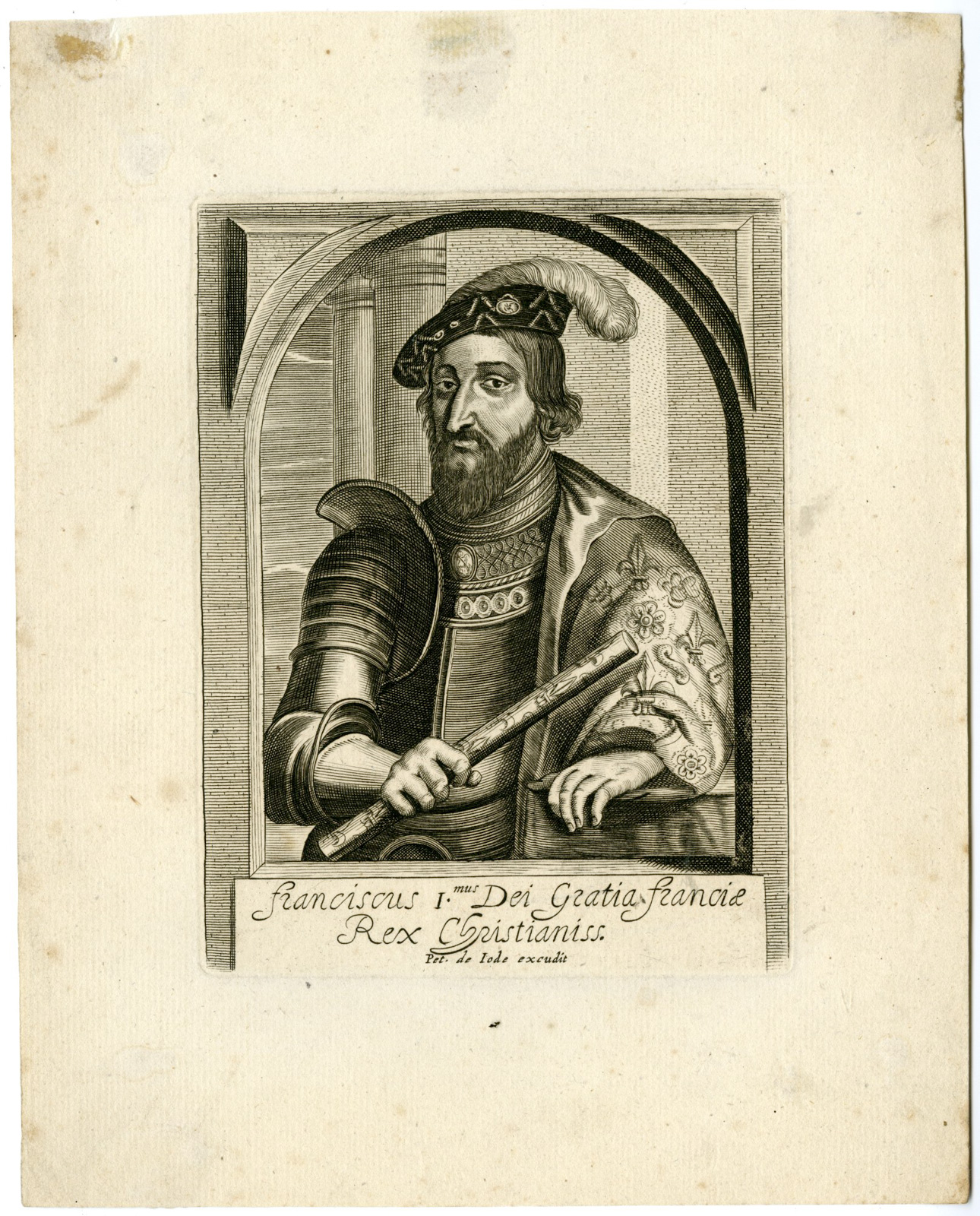 , Antique Print-FRANCIS-I-KING-OF-FRANCE-THEATRUM-de Jode-c.1628-1670, Pictura Antique Prints