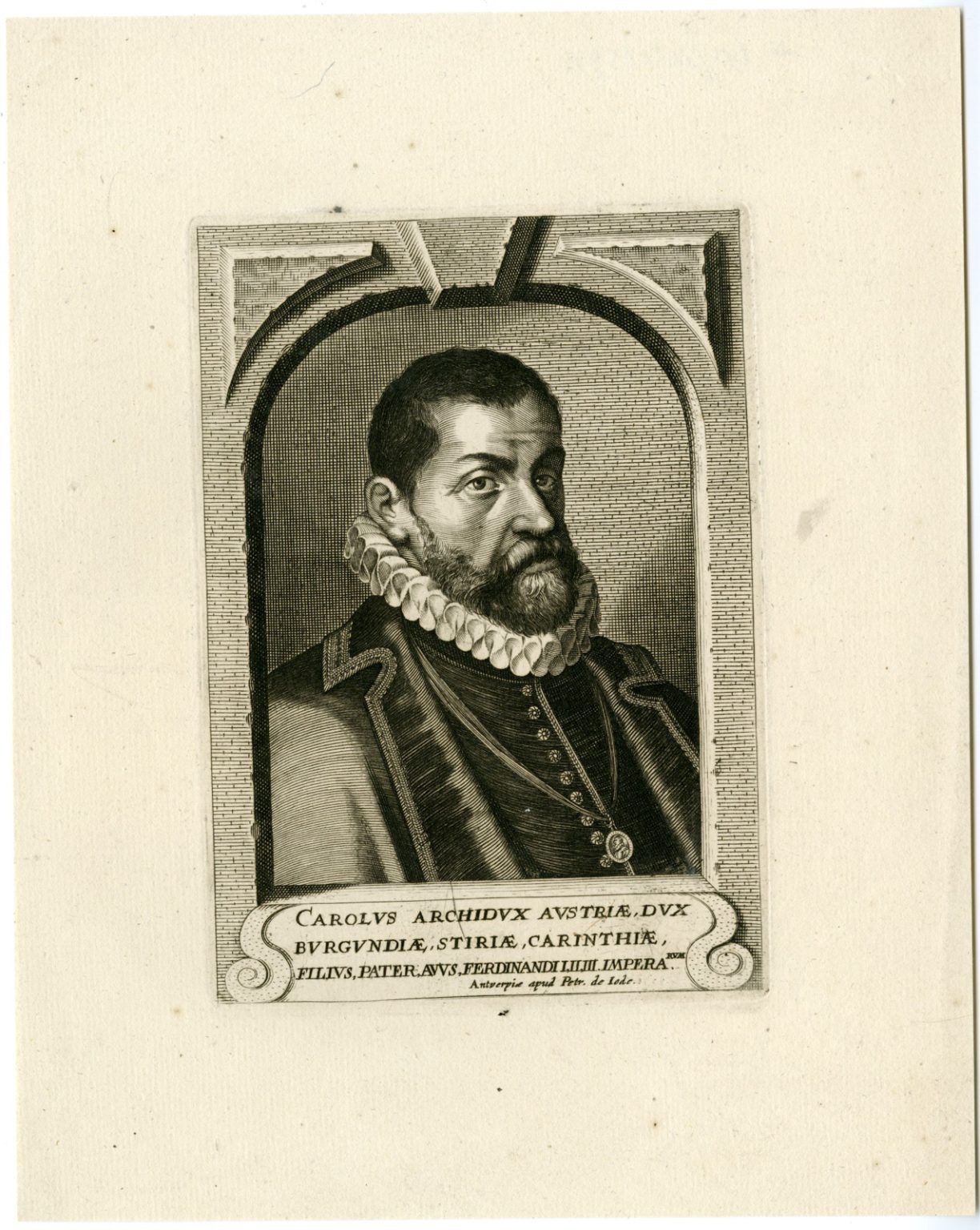 Antique PrintCHARLESIIARCHDUKEAUSTRIAJode1650 · Pictura Antique