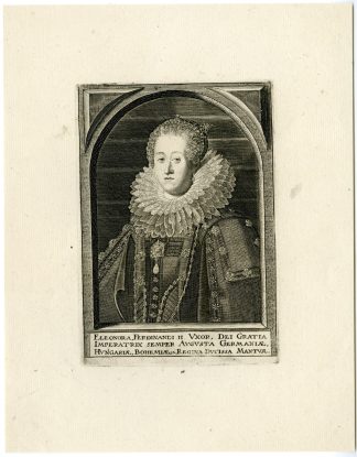 Antique Print-ELEONORA-GONZAGA-EMPRESS-HOLY-ROMAN-EMPIRE-Anonymous-c.1640