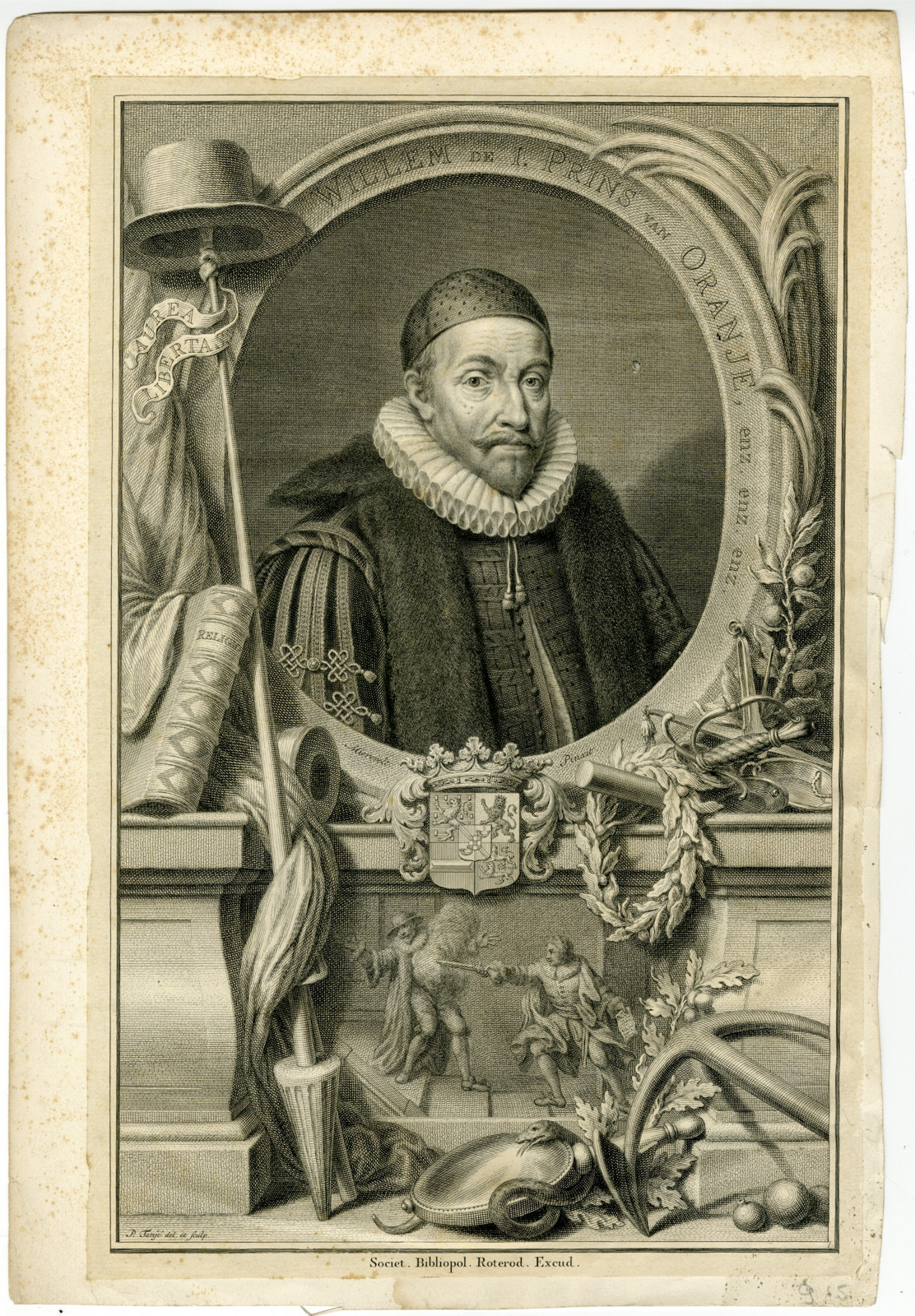 , Antique Print-WILLEM-I-PRINS-VAN-ORANJE-PORTRAIT-Tanje-Mierevelt-c.1750-1761, Pictura Antique Prints
