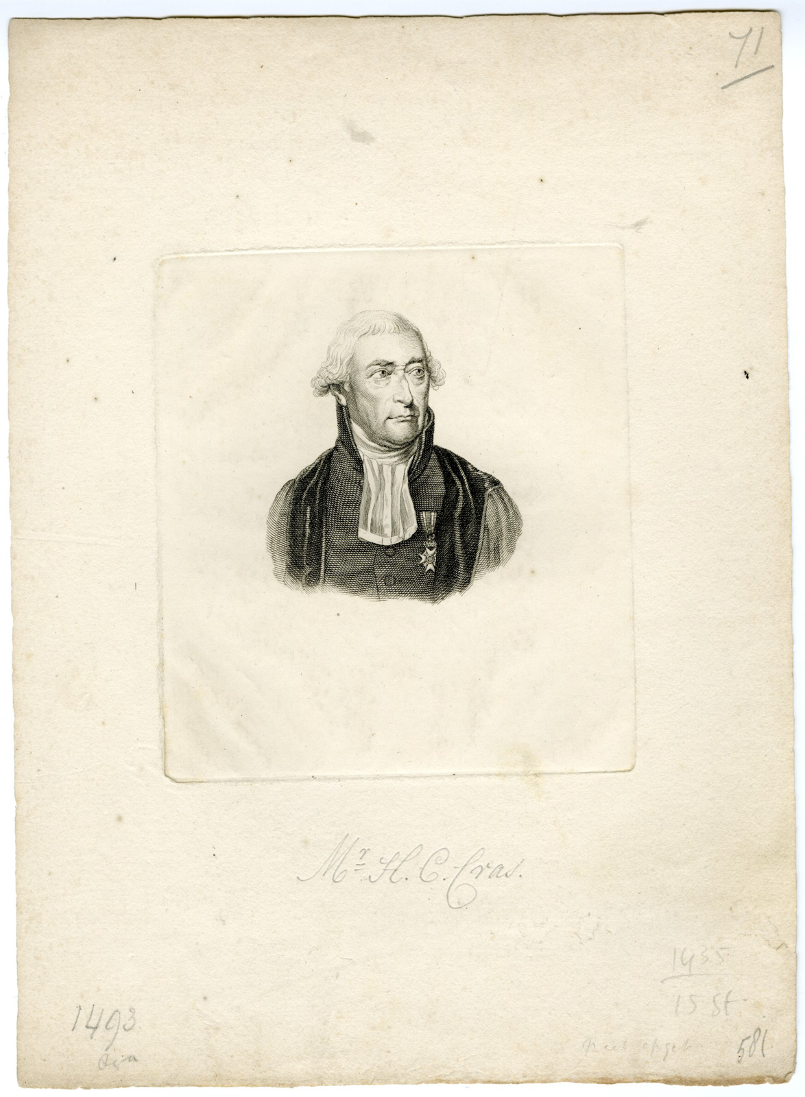 , Antique Print-HENDRIK-CONSTANTIJN-CRAS-PORTRAIT-Marcus-Hodges-1784-1826, Pictura Antique Prints