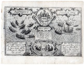Antique Print-PORTUGUESE-RUFISQUE-PORTUDAL-WEST AFRICA-SHIPS-van Doetecum-c.1600