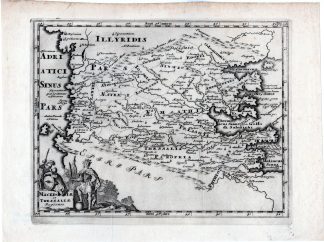 Antique Map-GREECE-MACEDONIA-EPIRUS-THESSALY-Cluver-1711