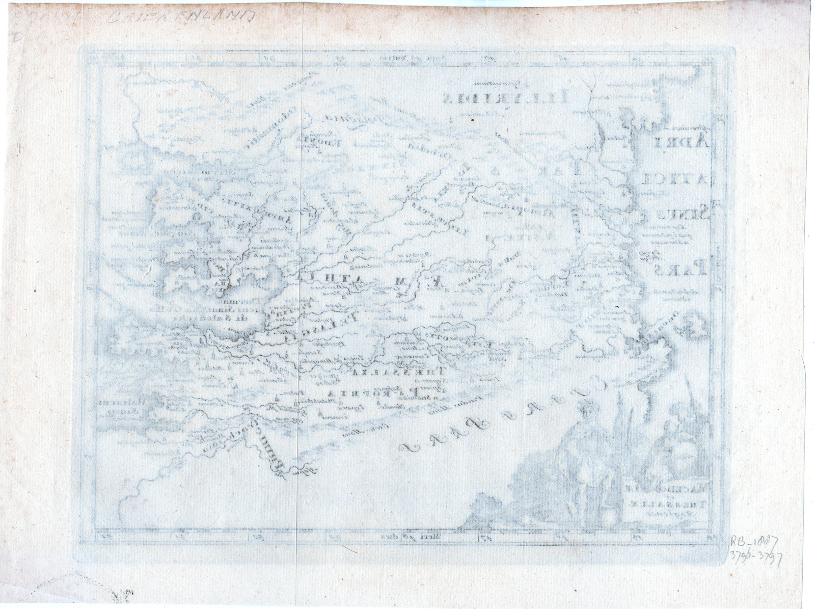 RB 3797 416x311 Antique Map-GREECE-MACEDONIA-EPIRUS-THESSALY-Cluver-1711 - Image 2