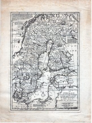 Antique Map-SWEDEN-FINLAND-SCANDINAVIA-Jagen-Bowen-Bachiene-1779