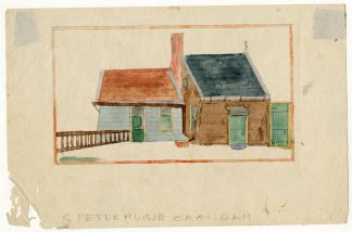 Antique Drawing-CZAAR-PETERHUISJE-ZAANDAM-Anonymous-19th.c.