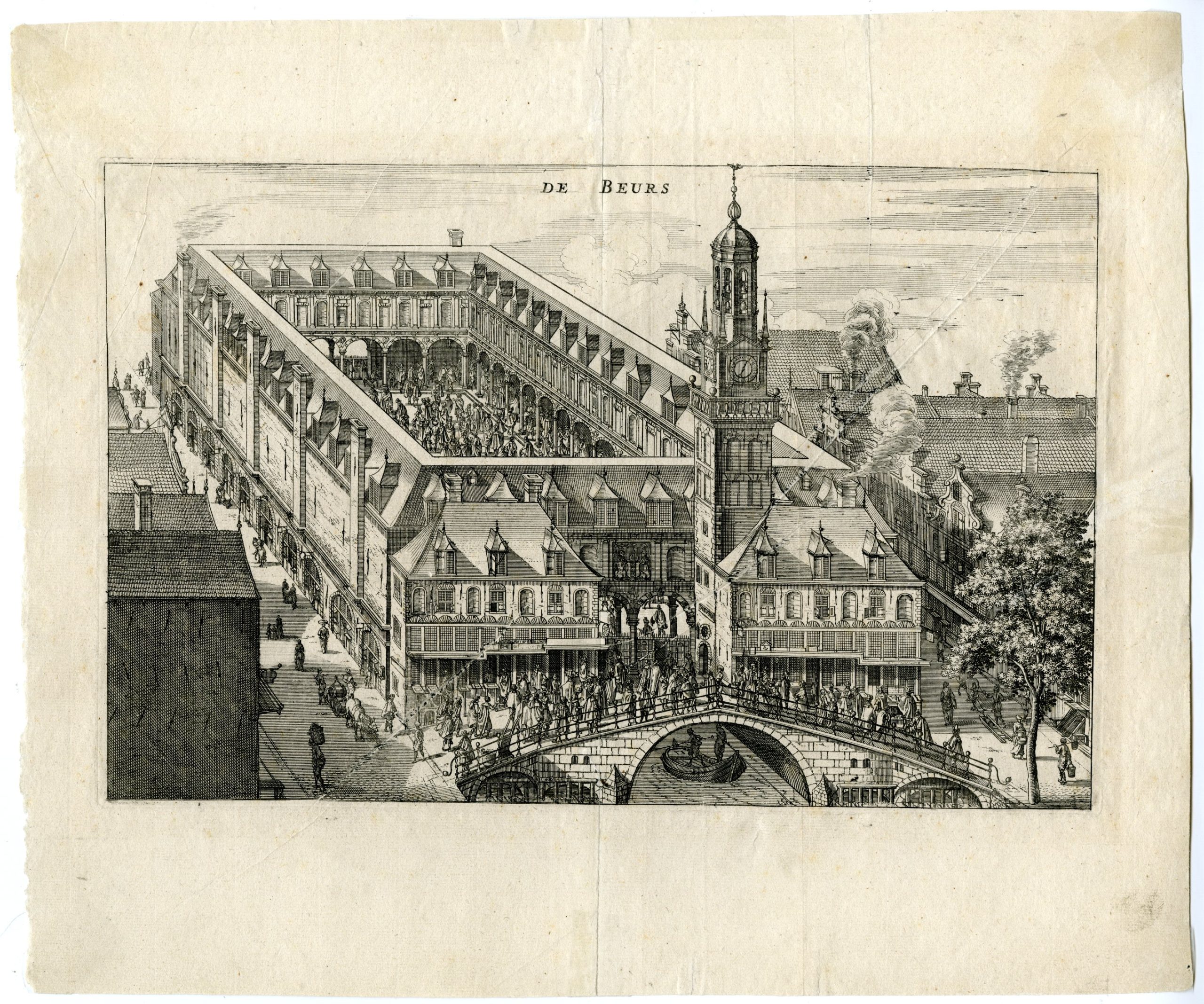 , Antique Print-AMSTERDAM-STOCK EXCHANGE-DE-KEYSER-Van Meurs-Schut-1663, Pictura Antique Prints