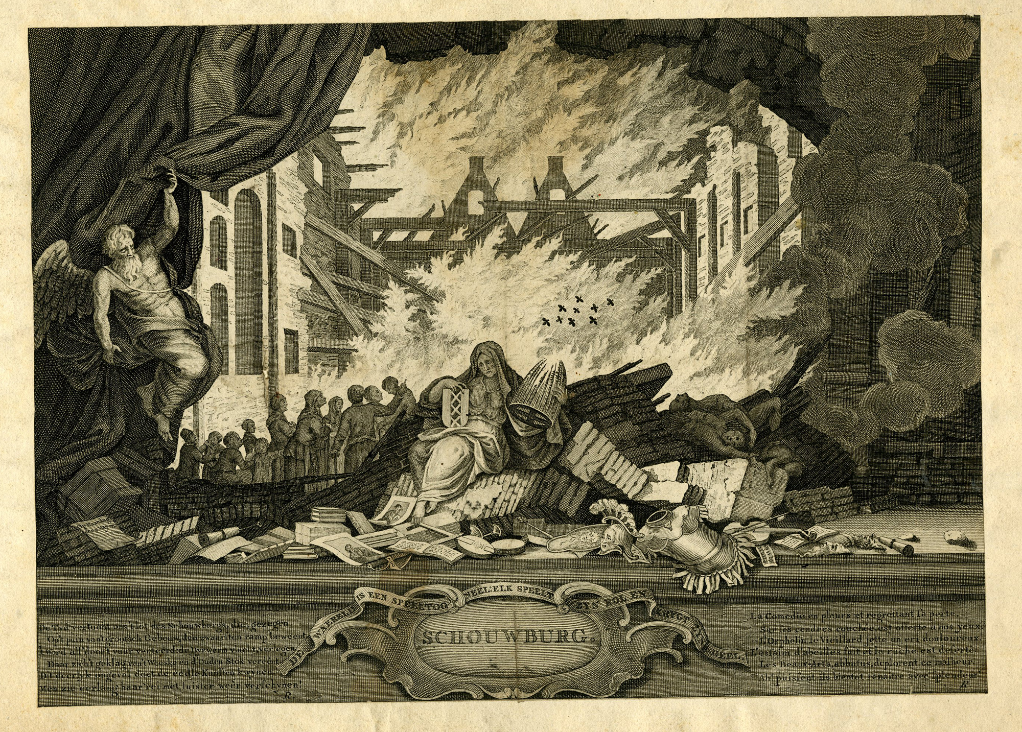 , Antique Master Print-FIRE-AMSTERDAM-SCHOUWBURG-THEATRE-Bogerts-Crajenschot-1772, Pictura Antique Prints