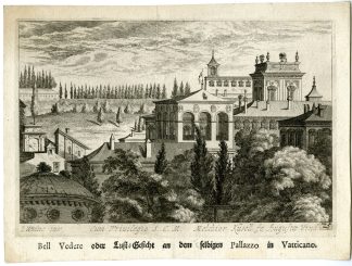 Antique Master Print-BELVEDERE-VATICAN-ROME-GARDEN-PL.25-Kuesel-Baur-1670