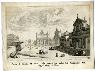 Antique Master Print-PIAZZA-DI-SPAGNA-ROME-PL.23-Kuesel-Baur-1670