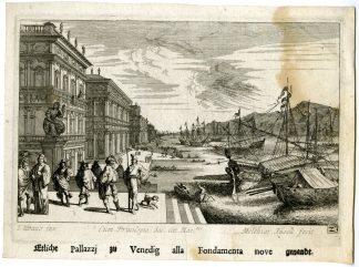 Antique Master Print-VENICE-FONDAMENTA-NOVE-PALACCES-PL.23-Kuesel-Baur-1670