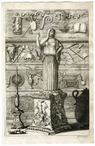 Antique Master Print-GRECO ROMAN-STATUE-ROME-Eimmart-Sandrart-1675