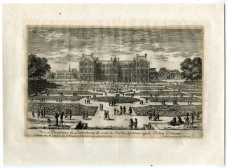 Antique Master Print-LUXEMBOURG-PALACE-D'ORLEANS-PARIS-Perelle-c.1660