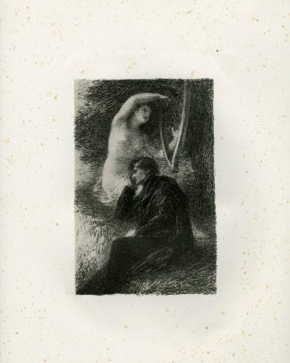 Antique Master Print-LELIO-AEOLIAN-HARP-SYMBOLIST-LITHO-Fantin-Latour-c.1888