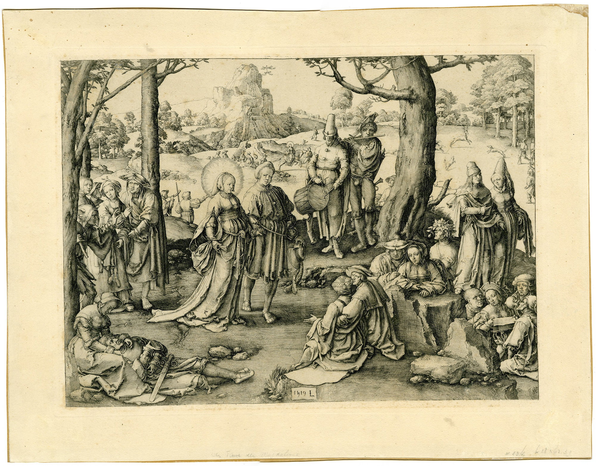 , Antique Master Print-DANCE-OF-SAINT-MARY-MAGDALENE-Durand-Van Leyden-1872, Pictura Antique Prints