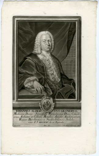 Antique Master Print-JOHANN-ALBRECHT-GESNER-GERMAN-PHYSICIAN-Haid-Grooth-1757