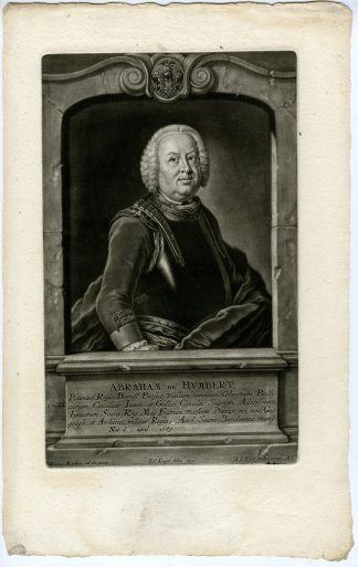 Antique Master Print-ABRAHAM-DE-HUMBERT-PRUSSIAN-OFFICER-Haid-Lisiewska-1752