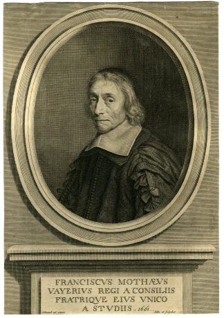 Antique Master Print-FRANCOIS-DE-LA-MOTHE-LE-VAYER-PORTRAIT-Nanteuil-1661