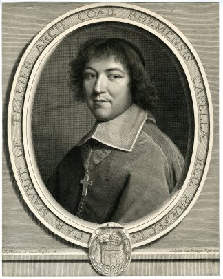 Antique Master Print-CHARLES-MAURICE-LE-TELLIER-PORTRAIT-Nanteuil-1661