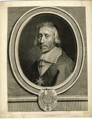 Antique Master Print-HARDOUIN-DE-BEAUMONT-DE-PEREFIXE-PORTRAIT-Nanteuil-1663