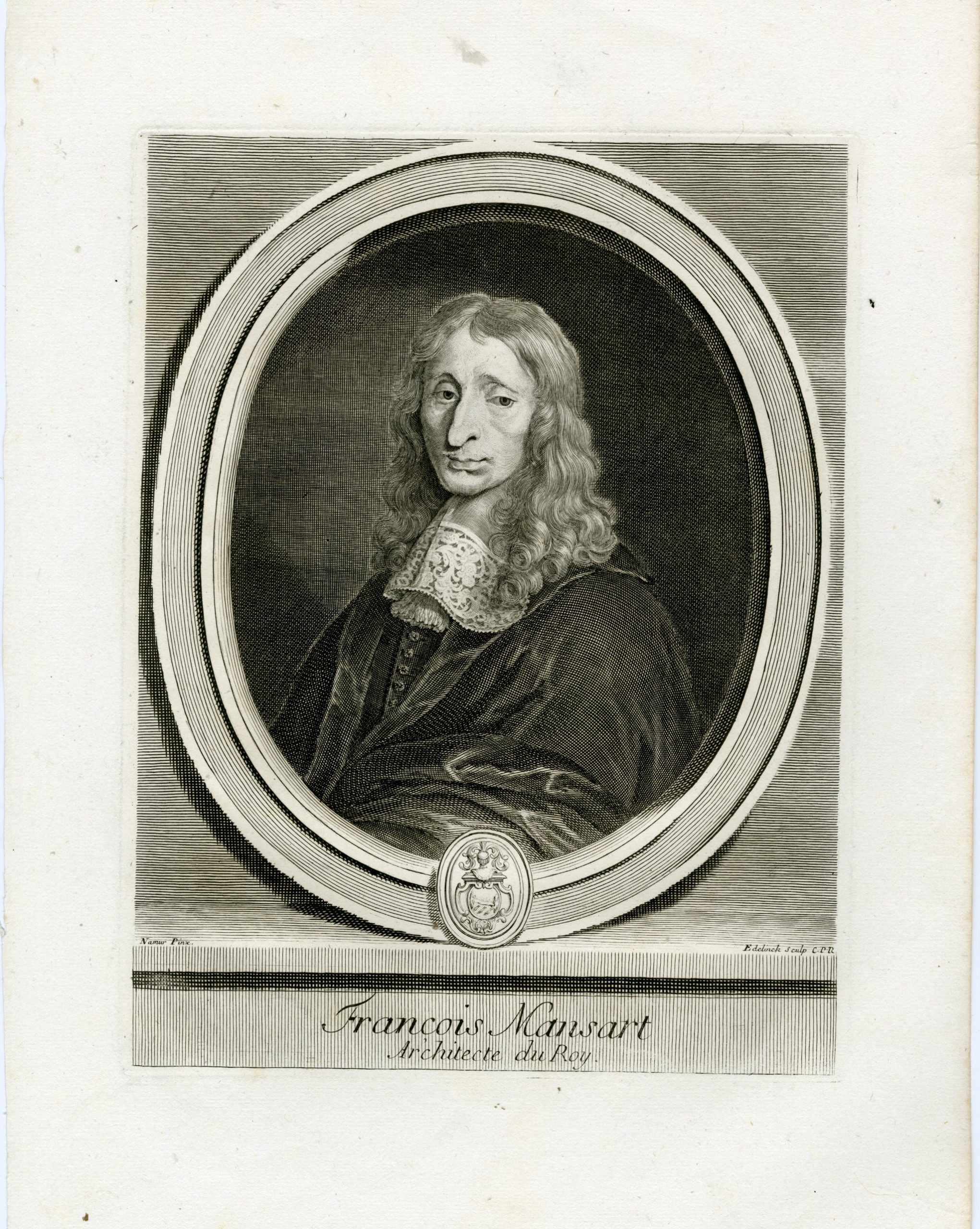 Pictura 12778 416x522 Antique Master Print-FRANCOIS-MANSART-PORTRAIT-Edelinck-Namur-c.1700