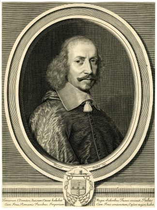 Antique Master Print-CARDINAL-JULES-MAZARIN-PORTRAIT-Nanteuil-1655