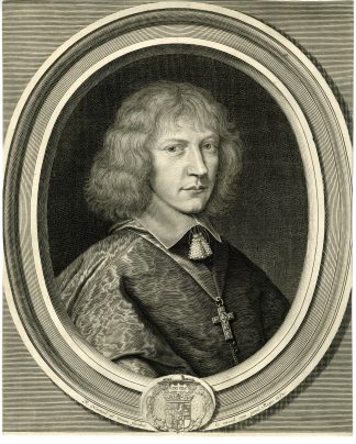 Antique Master Print-HENRI-II-DUC-DE-NEMOURS-PORTRAIT-Nanteuil-1652