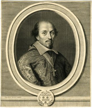 Antique Master Print-FRANCOIS-MALLIER-DU-HOUSSAY-PORTRAIT-Nanteuil-Velut-1656