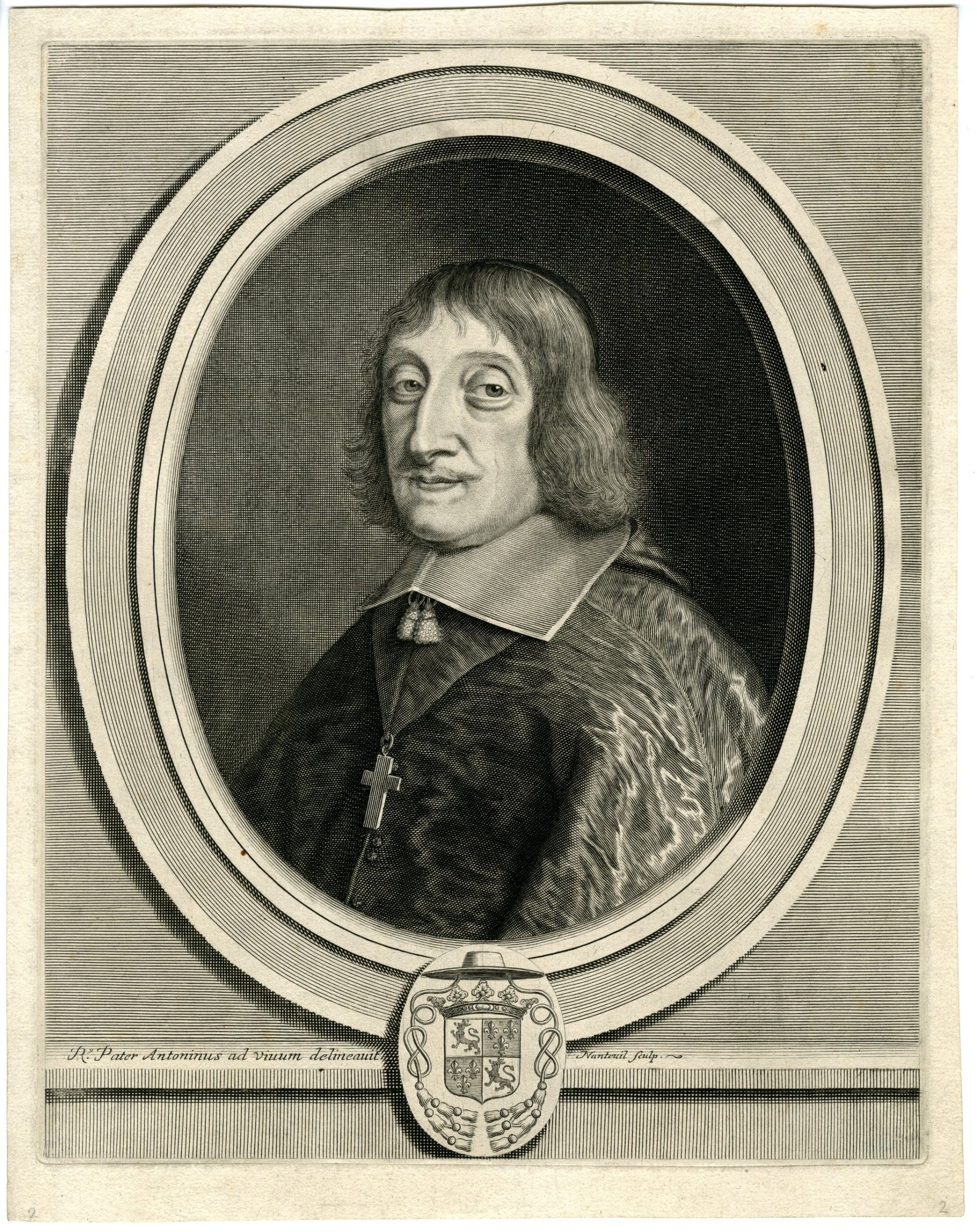 , Antique Master Print-LEONOR-GOYON-DE-MATIGNON-PORTRAIT-Nanteuil-Antoninus-1657, Pictura Antique Prints