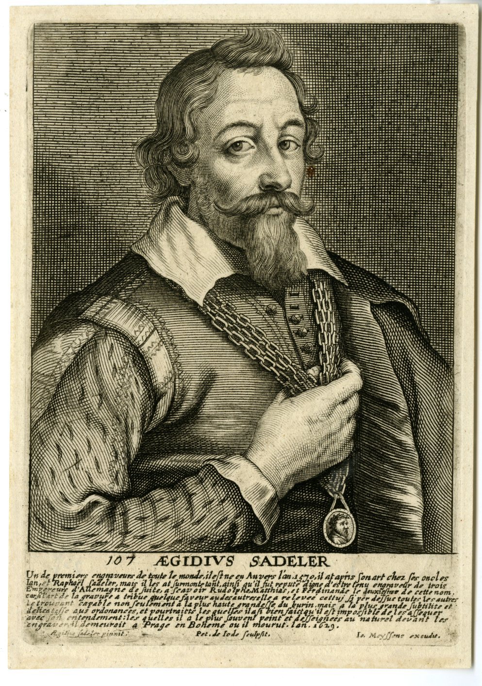 , Antique Master Print-AEGIDIUS-SADELER-PORTRAIT-De Jode-Sadeler-1662, Pictura Antique Prints