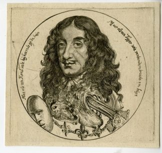 Antique Master Print-CHARLES-II-SATIRICAL-PORTRAIT-TIGER-De Hooghe-1672