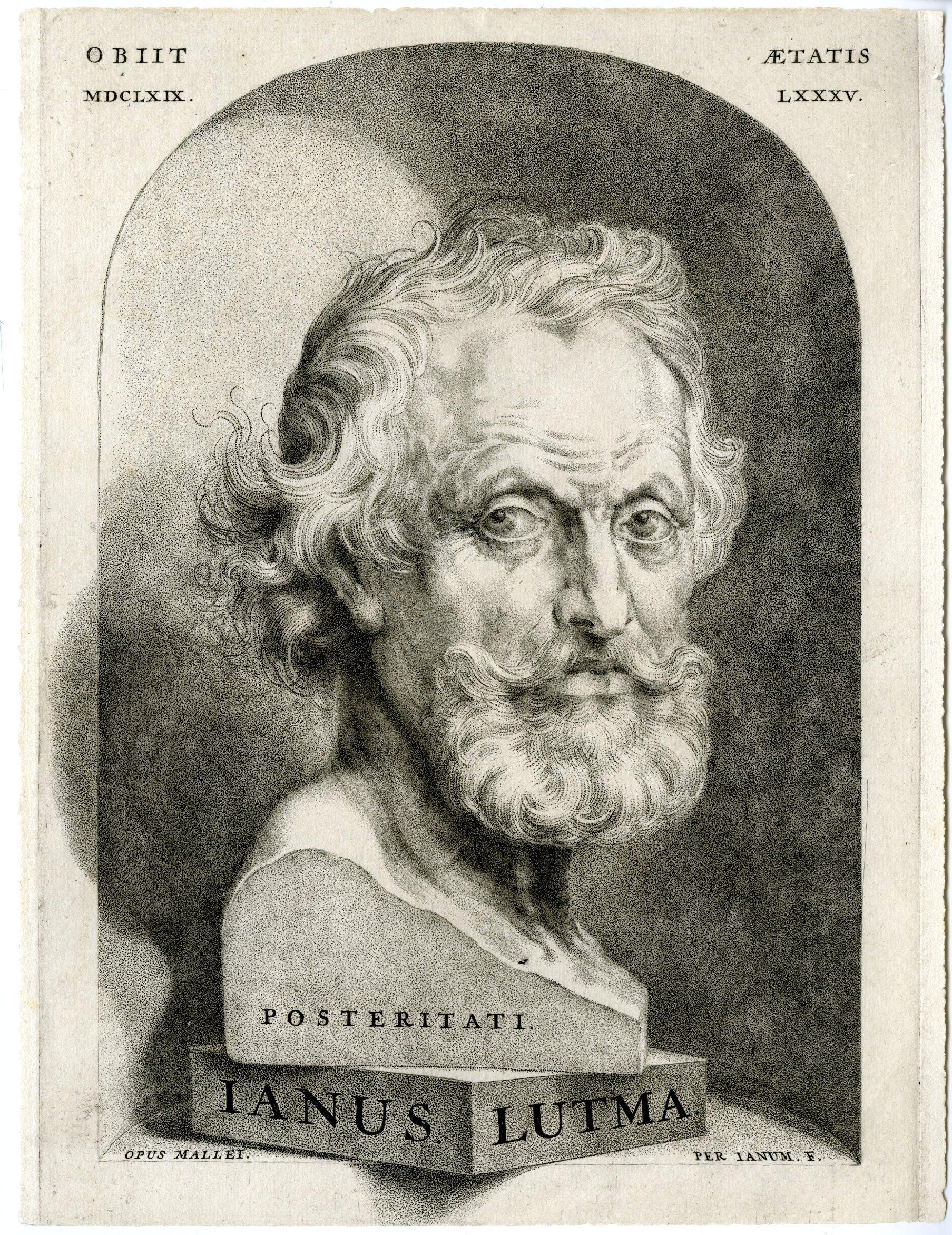 , Rare-Antique Master Print-JOHANNES-LUTMA-THE-ELDER-PORTRAIT-ENGRAVING-Lutma-1681, Pictura Antique Prints