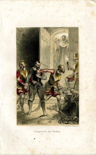Antique Print-GUNPOWDER-PLOT-CONSPIRATION-HISTORICAL-SCENE-Fragonard-1846