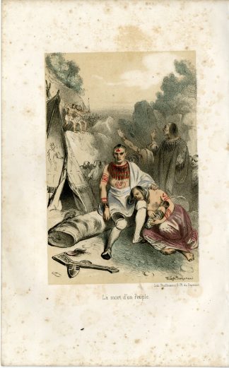 Antique Print-DEATH-OF-A-PEOPLE-AMERICAS-MISSION-Fragonard-1846