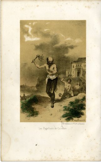 Antique Print-FLAGELLANTS-COIMBRA-RELIGIOUS-PENANCE-Fragonard-1846