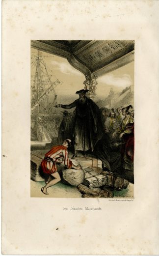 Antique Print-JESUIT-MERCHANTS-COLONIAL-TRADE-Fragonard-1846