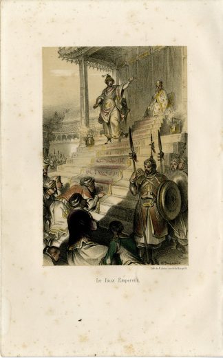 Antique Print-FALSE-EMPEROR-COURT-SCENE-CHINA-Fragonard-1846