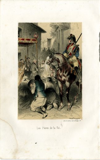 Antique Print-PERES-DE-LA-FOI-RELIGIOUS-PROCESSION-Fragonard-1846