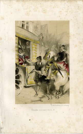 Antique Print-ASSASSINATION-HENRY-IV-RAVAILLAC-Fragonard-1846