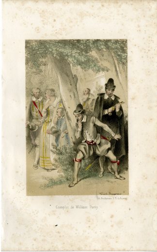 Antique Print-WILLIAM-PARRY-CONSPIRACY-QUEEN ELISABETH I-Fragonard-1846