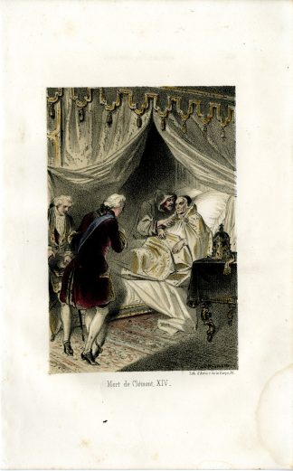 Antique Print-DEATH-POPE-CLEMENT-XIV-Fragonard-1846