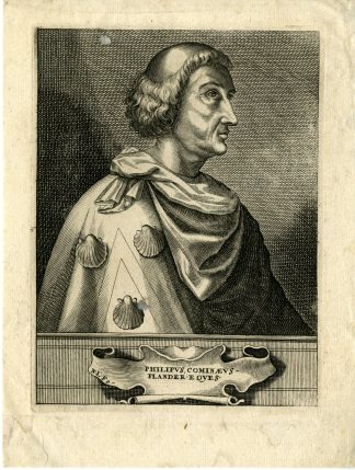Antique Master Print-PHILIPPE-DE-COMINES-DIPLOMAT-PORTRAIT-Galle-c.1700