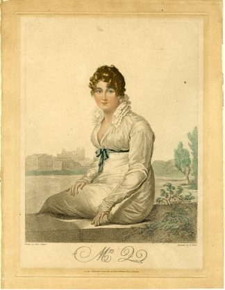 Rare-Antique Master Print-GEORGIANA-QUENTIN-MRS-Q-MISTRESS-Blake-Villiers-1822