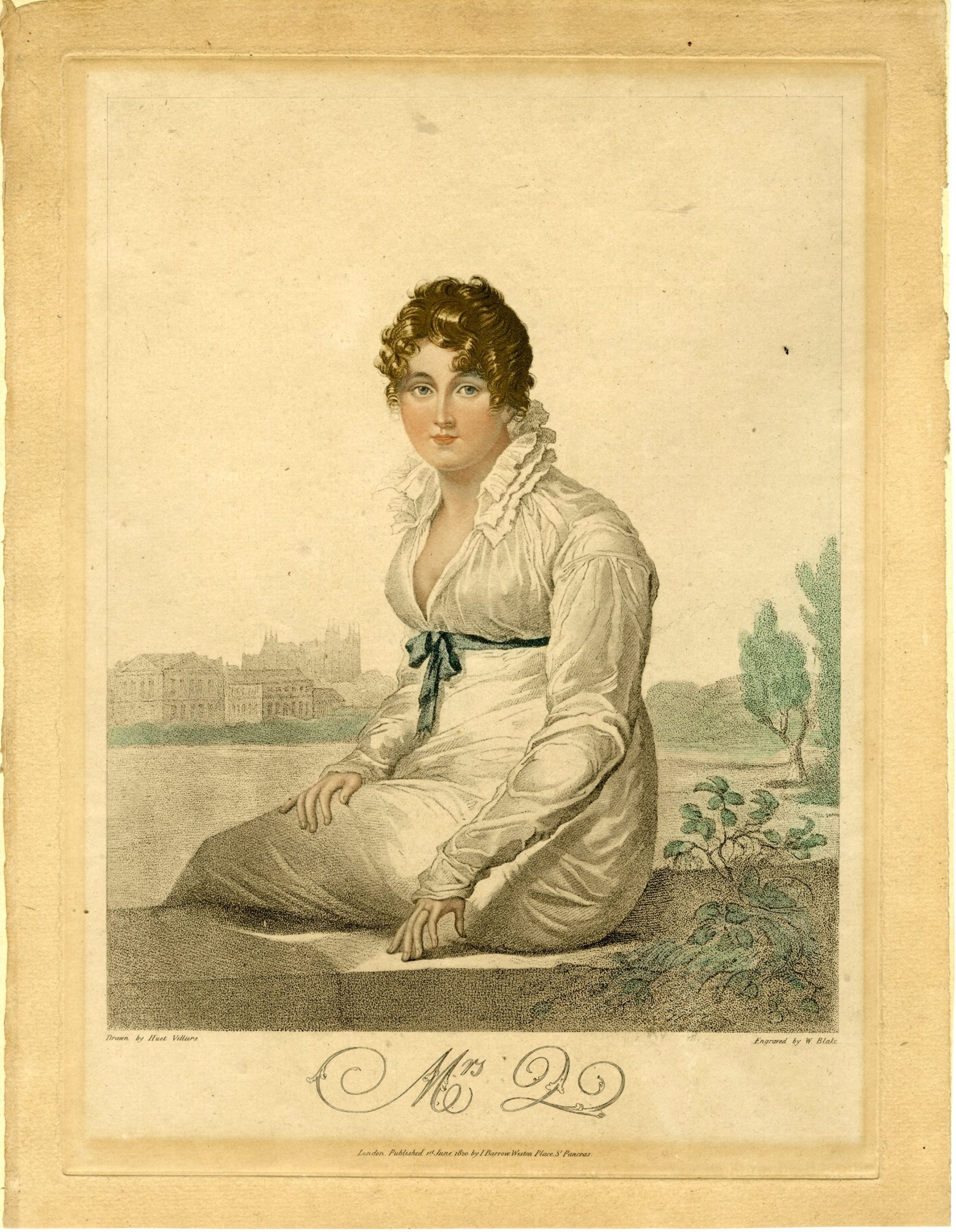 , Rare-Antique Master Print-GEORGIANA-QUENTIN-MRS-Q-MISTRESS-Blake-Villiers-1822, Pictura Antique Prints